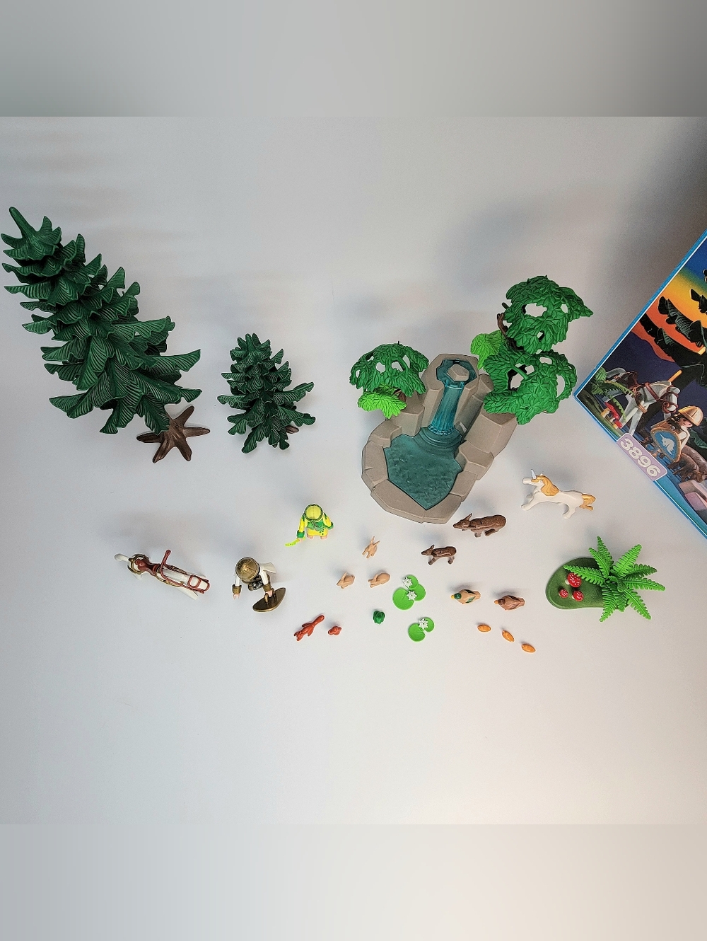Playmobil 3896 Fairy's Waterfall Magic Forest Unicorn Knight - Complete - Picture 5 of 16
